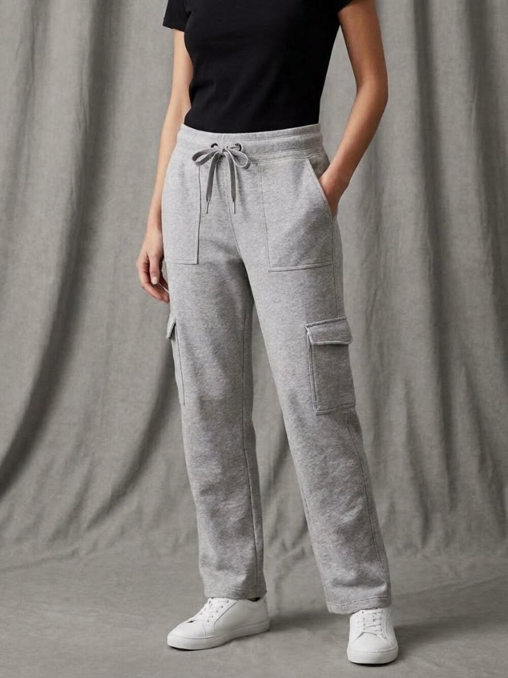 Calvin Klein Performance Women's Gray Cargo Joggers L